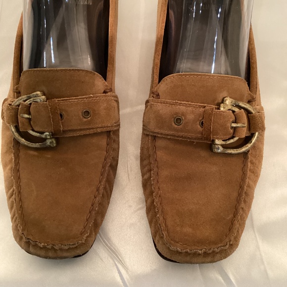 Stuart Weitzman Buckle Suede Loafers - Picture 2 of 12